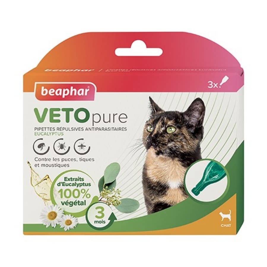 Beaphar Veto Pure pilieni pret blusām un ērcēm kaķiem N3